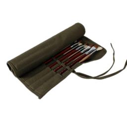 Estojo de pincel caneta aquarela artista, bolsa para desenho pintura a óleo em lona - Image 1
