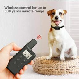 Coleira elétrica para treinamento de cães, à prova d'água, controle remoto para animais de estimação, recarregável, 500m, coleira para treinamento de cães com som de vibração de choque - Image 5