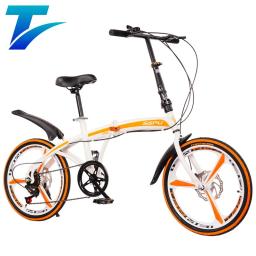 Bicicleta dobrável portátil para homens e mulheres, ciclismo leve, adultos, crianças, estudantes, estudantes, 20 polegadas, freio a disco de 7 velocidades - Image 1