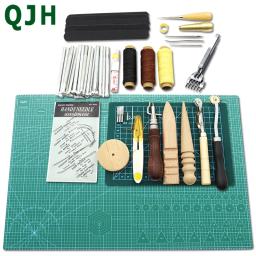Conjunto de ferramentas para artesanato, conjunto de acessórios para costura, escultura em couro, material em pvc - Image 1