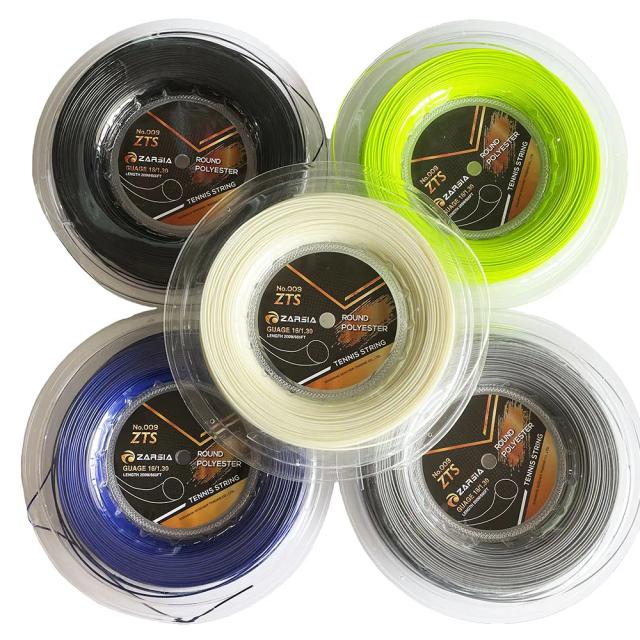 Cordas de Tênis Zarsia Power em Poliéster 16/1.30mm: Alta Performance com Formato Redondo e Textura Áspera