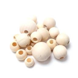 8-50mm contas de madeira natural redondo para fazer jóias diy pulseira acessórios grânulo bola solta contas grande buraco fornecimento - Image 4