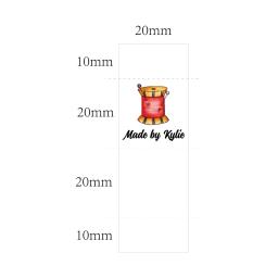 Etiquetas de costura/etiquetas de marca personalizadas, etiquetas de roupas, máquina de costura, tecido 100% algodão, texto personalizado (fr064) - Image 3