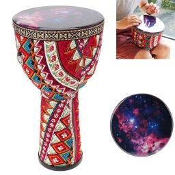 Tambor djembe africano colorido 8 embe, instrumento de percussão para crianças tambores abs arte de pele de pvc - Image 6
