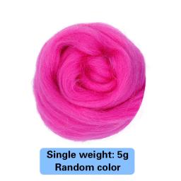 MIUSIE-Mixed Cor Lã Tops, Roving Lã, Fibra, Agulha, Handmade, Spinning Artesanato, DIY Boneca, Bordado, 5g, 20, 50, 100 Pcs - Image 3