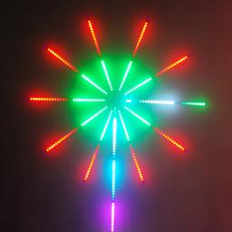 Fogos de artifício luzes de tira led festa decoração natal bluetooth wi fi controlador música ws2812b rgb lâmpada quarto casamento inteligente addres - Image 3