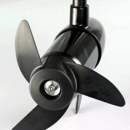 Barco inflável com motor elétrico, modelo portátil, preto, sem bateria - Image 5
