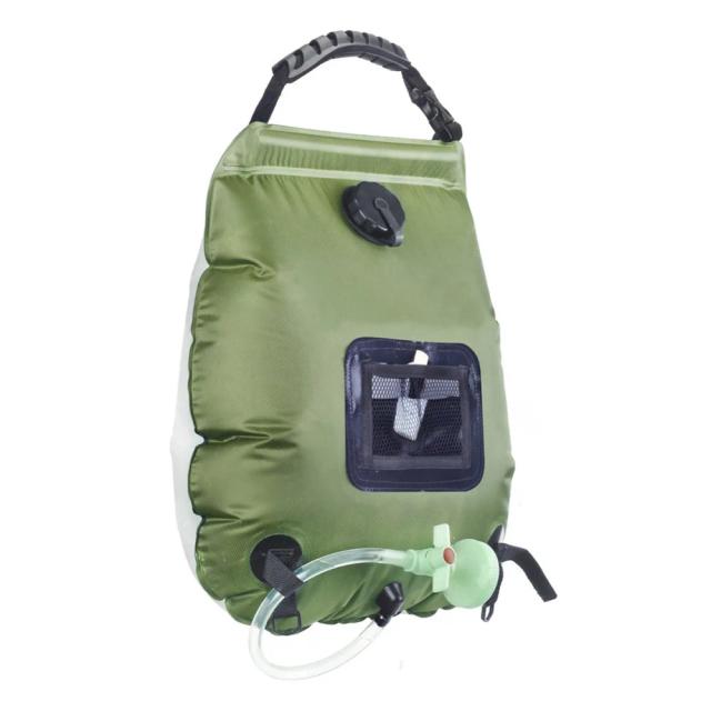 Saco de Chuveiro Solar 20L para Camping e Escalada - Hidratação Prática ao Ar Livre