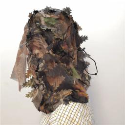 Atualizado bionics camuflagem máscara facial completa capa de pesca mosquito boné ciclismo 3d folhas de caça chapéu cachecol caçador equipamentos - Image 3