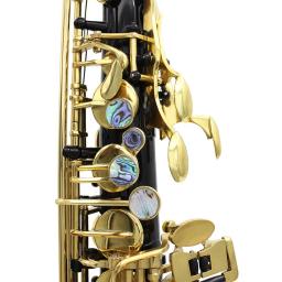 Saxofone Alto com Case, Eb, E Flat, Latão, Lacado, Dourado, Sax Preto, Luvas, Pano de Limpeza, Sopros, Acessórios para Instrumentos Musicais - Image 5