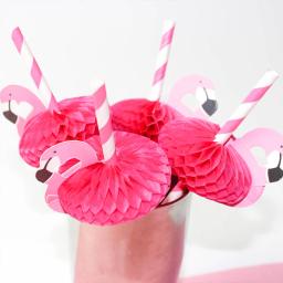 3D Flamingo Canudos, Selva Palha De Papel, Pool Party Supplies, Decoração Do Casamento, Adulto, Rosa, Azul, 10 Pcs, 20Pcs - Image 2