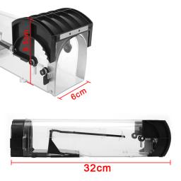 Armadilha de roedores domésticos reutilizáveis, Ratoeira de travamento automático inteligente de plástico seguro, Ratoeira firme, humana para jardim interno e externo - Image 6