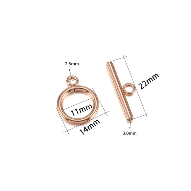 Fecho de Alternância de Aço Inoxidável Dourado para Jóias DIY - Conjunto de 3 a 6 Peças para Pulseiras e Fivelas