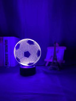 3D Ilusão Night Light com Sensor de Toque, Bola De Futebol, Luz Noturna Remota para Crianças, Decoração Do Quarto, Lâmpada De Mesa De Futebol, Presente - Image 3