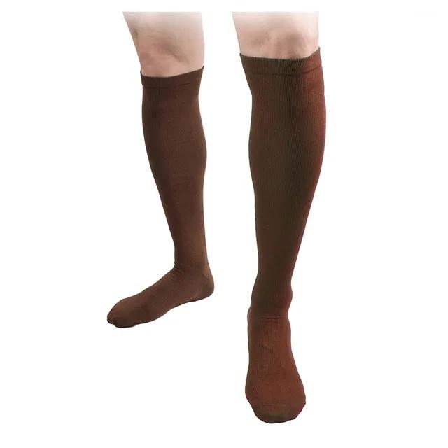 Meias de compressão de veias varicosas adequadas para golfe rugby caminhadas esportes para anti fadiga condução viagem vôo preto feminino masculino meias - Image 1