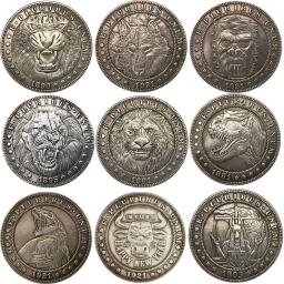 38mm dinossauro leão hobo níquel antigo moeda collectible coleção de arte de moeda antiga física comemorativa moedas antigas réplicas - Image 1