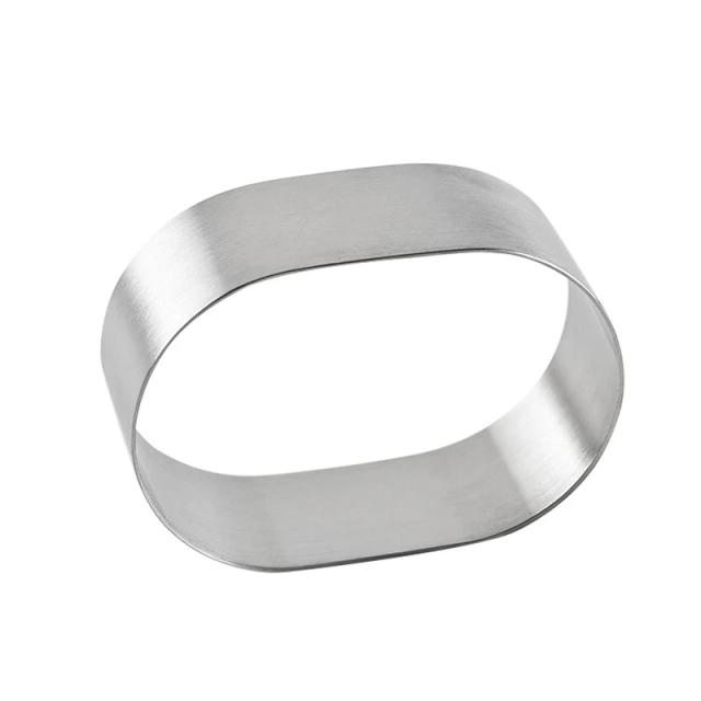 Cortador de Biscoitos Oval em Alumínio, Ideal para Cozinha e Decoração de Bolos