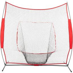 Rede De Prática De Beisebol De Softball Com Quadro, Batendo Pitching Batting, Pegando Equipamento Backstop, Ajudas De Treinamento, Zona De Ataque, 7x7 pés - Image 4