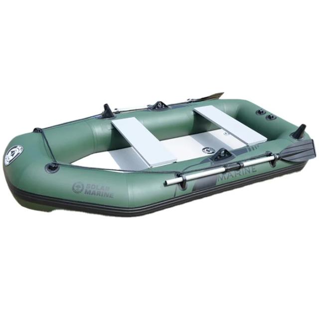 Barco de Pesca Inflável Solarmarine B230-3 em PVC para 3 Pessoas com Acessórios Gratuitos para Esportes Aquáticos