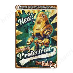 Placa de metal de protetron, pôster para decoração de festa em clube, placas de sinal de lata - Image 1