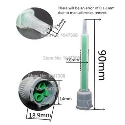 Epóxi cartucho de mistura bocal, duplo tubo AB, dispensador Gun Dispenser, Mangueira de resina, A, B Misturador estático, 1: 1,90mm de comprimento, 30pcs - Image 3