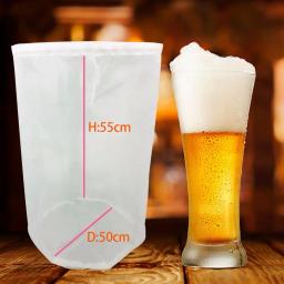 Saco de filtro de vinho para cerveja doméstica, 8 tamanhos, chá, nozes, suco, leite, saco de filtro de rede de nylon, filtro de rede, barra reutilizável, ferramenta de fabricação - Image 3