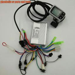 Display lcd 124 com polegar shifter + bldc controlador 24v36v48v250w350w salão sensor de freio elétrico scooter bicicleta mtb diy parte - Image 3