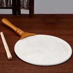Tambor de ventilador de couro chinês folk instrumento musical mão instrumentos de percussão meditação - Image 3