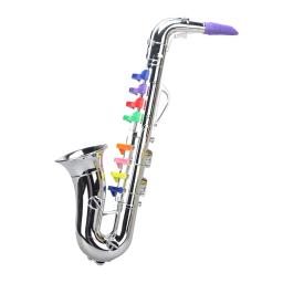 Saxofone mini 8 notas abs metal instrumentos de vento musical para presentes de festa idades 3 + crianças - Image 4