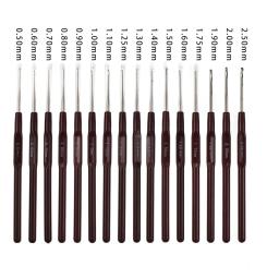 Conjunto de agulhas de crochê em plástico com 16 peças, conjunto de agulhas de tricô, ergonômico, com aderência, 0.5mm-2.5mm, 16 tamanhos, frete grátis - Image 1