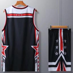 Rapidamente seco respirável meninos basquete jerseys camisa camisas esportivas e shorts atléticos conjunto para homens jovens mulheres camisa de basquete - Image 2