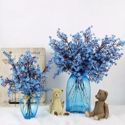 Flores artificiais de sakura, flores falsificadas Gypsophila, flores falsificadas, decoração do casamento DIY, buquê de casa, barato, multicolor, respiração do bebê - Image 5