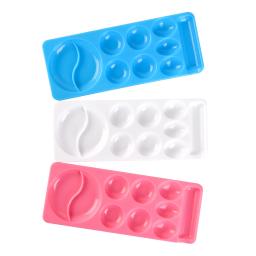 Kads unha arte paleta de cores 10 grades de plástico gel unha polonês desenho cor placa de mistura bandeja com escova titular diy pintura ferramenta - Image 5