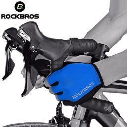 ROCKBROS-Luvas de Ciclismo Metade do Dedo para Homens, Luvas Respiráveis, À Prova de Choque, MTB, Mountain Bike, Ao Ar Livre - Image 6