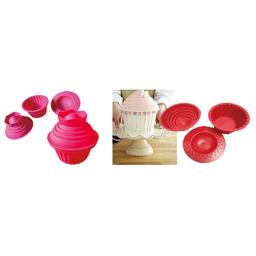 Molde gigante do queque do silicone da alta qualidade, Molde superior grande do queque, Ferramentas De Cozimento Resistentes Ao Calor, K950 Baking Maker, 3 pcs - Image 6