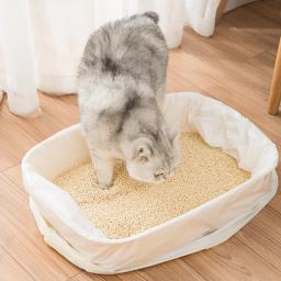 20 pçs/rolo saco de maca de gato prático gato saco de toalete de gato grosso caixa de areia de gato saco de higiene elástica forros de caixa de areia gatinho pet abastecimento - Image 1