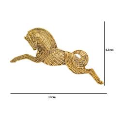 Wuli & baby vintage metal correndo cavalo broche pinos na moda moda feminina broches presente 2021 - Image 2