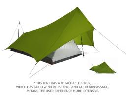 Flame's creed-ultraleve barraca de acampamento para 1 pessoa, 3 temporada, chuva e mosca, 20d, material de nylon, para exterior - Image 5