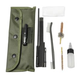 10 pçs a.22cal 5.56mm kit de limpeza de arma universal butt stock kits de limpeza kit de ferramentas de escova de náilon - Image 1