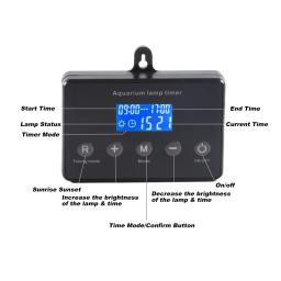 Aquário Smart Dimmer System, temporizador de luz LED, brilho ajustável, controlador de luz inteligente tanque, 3-100W - Image 3