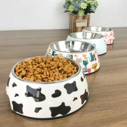 Comida de cachorro tigela tigela de comida de gato tigela de comida de gato tigela dupla tigela de comida de cachorro grande cão tigela de aço inoxidável - Image 3