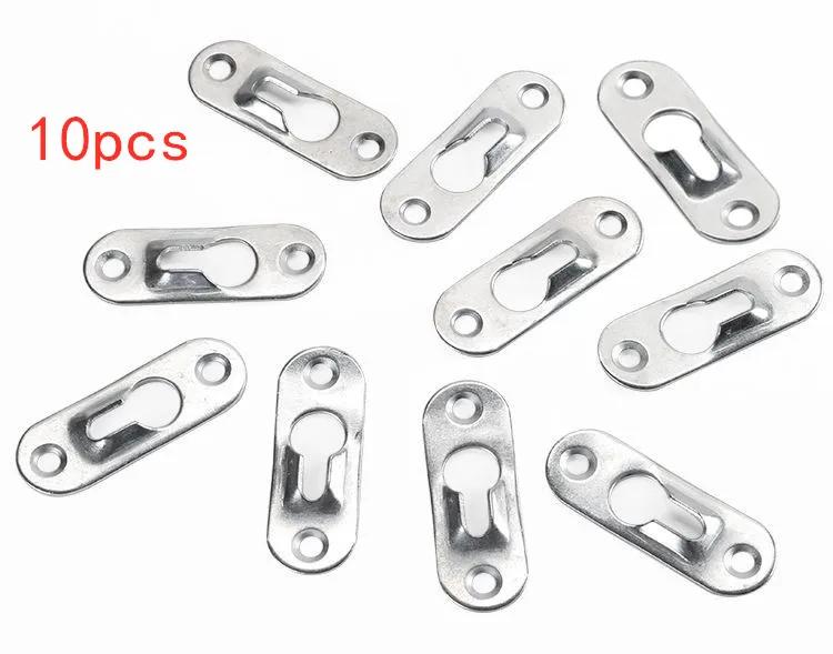Suporte de ganchos para imagens, suporte de metal para parede com fecho de chave, pinturas, fixadores para galeria de arte, exibição de espelhos, hardware com 10 peças - Image 1