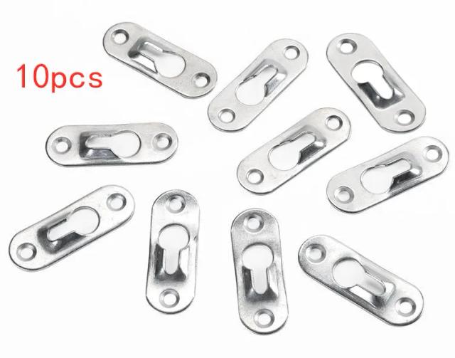 Suporte de Parede em Metal com Ganchos para Imagens e Pinturas - Kit de 10 Peças para Exibição em Galeria de Arte e Espelhos