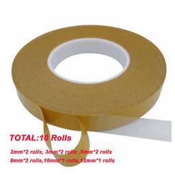Fita adesiva de acrílico dupla face 50m, rolo de fita transparente forte sem rastros, cola, artesanato, embalagem de papel para presente - Image 1