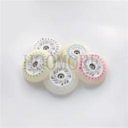 Roda de velocidade de flash led flash brilhante patins de velocidade em linha núcleo magnético 90mm 100mm 110mm roxo azul verde branco colorido 8 peças - Image 6