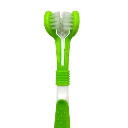 Pet Toothbrush Kit para cão e gato, Cuidados dentários, Três cabeças, Dedo Toothbrush, Dentes limpeza da boca - Image 5