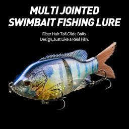 Johncoo 140mm 57g 2 segmento vibração s curva natação articulada iscas de pesca caçador para baixo pique muskie isca dura wobbler - Image 5