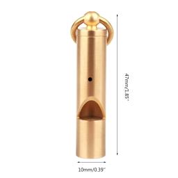 Apito para treinamento de aves papagaio, apito sonoro de reflexão, apito de emergência de bronze para treinamento de pássaros - Image 3