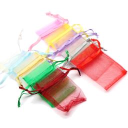 Bolsa para presente e embalagem de joias, 50 unidades, em organza, doces, festa de casamento, lembranças, bolsas personalizáveis, presente, sacolas - Image 3