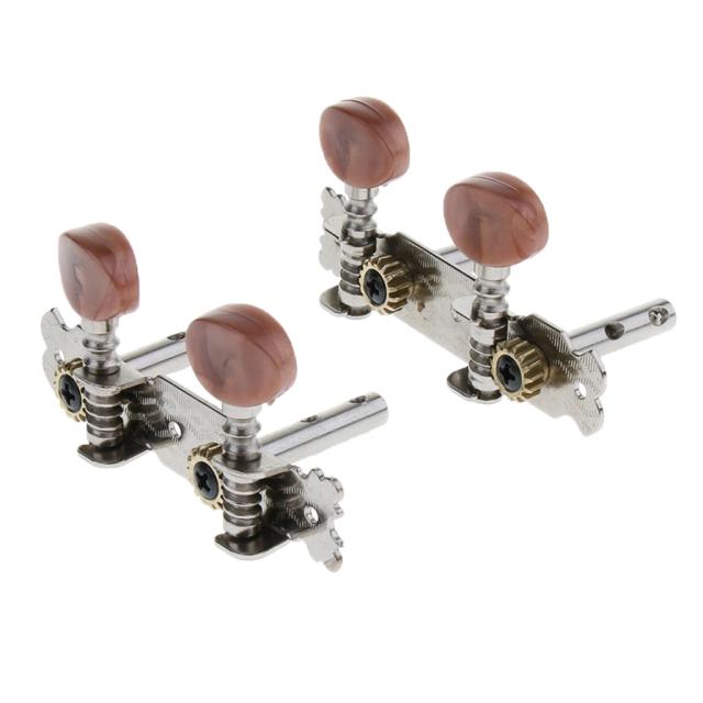 Sintonizadores de Guitarra em Marrom para Ukulele - Conjunto com 4 Peças